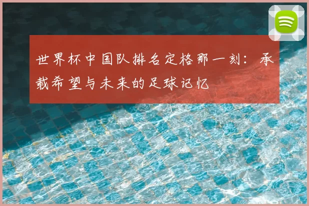 世界杯中国队排名定格那一刻:承载希望与未来的足球记忆