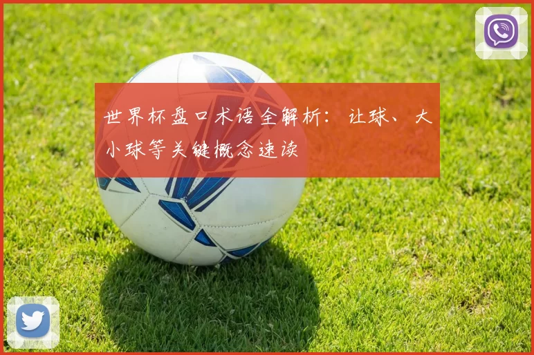 世界杯盘口术语全解析：让球、大小球等关键概念速读